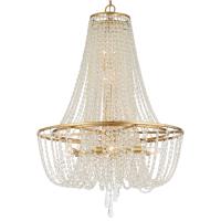 Nine Light Chandelier by Crystorama - Arcadia Collection, Antique Gold Finish - ARC-1917-GA-CL-MWP