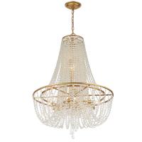 Nine Light Chandelier by Crystorama - Arcadia Collection, Antique Gold Finish - ARC-1917-GA-CL-MWP
