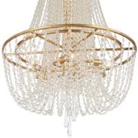 Nine Light Chandelier by Crystorama - Arcadia Collection, Antique Gold Finish - ARC-1917-GA-CL-MWP