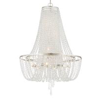 Nine Light Chandelier by Crystorama - Arcadia Collection, Antique Silver Finish - ARC-1917-SA-CL-MWP