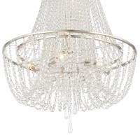 Nine Light Chandelier by Crystorama - Arcadia Collection, Antique Silver Finish - ARC-1917-SA-CL-MWP