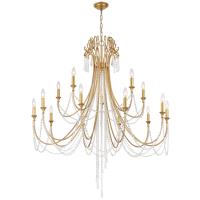 15 Light Chandelier by Crystorama - Arcadia Collection, Antique Gold Finish - ARC-1919-GA-CL-MWP