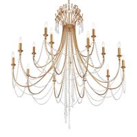 15 Light Chandelier by Crystorama - Arcadia Collection, Antique Gold Finish - ARC-1919-GA-CL-MWP