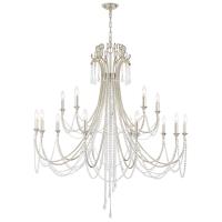 15 Light Chandelier by Crystorama - Arcadia Collection, Antique Silver Finish - ARC-1919-SA-CL-MWP
