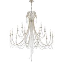 15 Light Chandelier by Crystorama - Arcadia Collection, Antique Silver Finish - ARC-1919-SA-CL-MWP