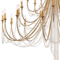 28 Light Chandelier by Crystorama - Arcadia Collection, Antique Gold Finish - ARC-1929-GA-CL-MWP