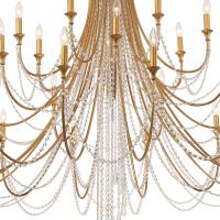 28 Light Chandelier by Crystorama - Arcadia Collection, Antique Gold Finish - ARC-1929-GA-CL-MWP