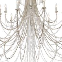 28 Light Chandelier by Crystorama - Arcadia Collection, Antique Silver Finish - ARC-1929-SA-CL-MWP