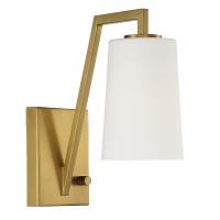One Light Wall Sconce by Crystorama - Avon Collection, Aged Brass Finish - AVO-B4201-AG