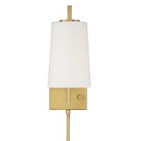 One Light Wall Sconce by Crystorama - Avon Collection, Aged Brass Finish - AVO-B4201-AG