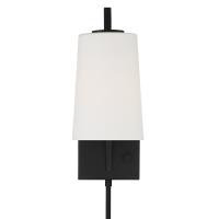 One Light Wall Sconce by Crystorama - Avon Collection, Matte Black Finish - AVO-B4201-MK