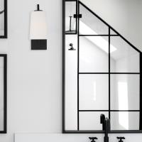 One Light Wall Sconce by Crystorama - Avon Collection, Matte Black Finish - AVO-B4201-MK