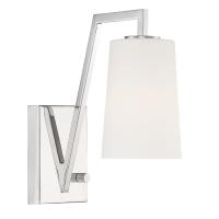 One Light Wall Sconce by Crystorama - Avon Collection, Polished Nickel Finish - AVO-B4201-PN