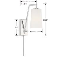 One Light Wall Sconce by Crystorama - Avon Collection, Polished Nickel Finish - AVO-B4201-PN