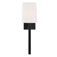 One Light Wall Sconce by Crystorama - Bromley Collection, Black Forged Finish - BRO-451-BF
