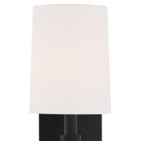 One Light Wall Sconce by Crystorama - Bromley Collection, Black Forged Finish - BRO-451-BF
