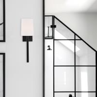 One Light Wall Sconce by Crystorama - Bromley Collection, Black Forged Finish - BRO-451-BF