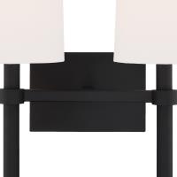 Two Light Wall Sconce by Crystorama - Bromley Collection, Black Forged Finish - BRO-452-BF