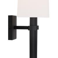 Two Light Wall Sconce by Crystorama - Bromley Collection, Black Forged Finish - BRO-452-BF