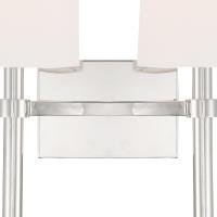 Two Light Wall Sconce by Crystorama - Bromley Collection, Polished Nickel Finish - BRO-452-PN
