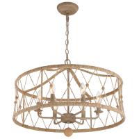 Six Light Chandelier by Crystorama - Brixton Collection, Burnished Silver Finish - BRX-B7906-BS