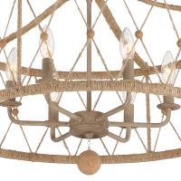Six Light Chandelier by Crystorama - Brixton Collection, Burnished Silver Finish - BRX-B7906-BS