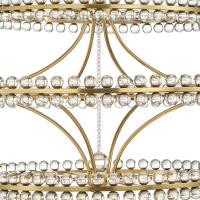 24 Light Chandelier by Crystorama - Clover Collection, Aged Brass Finish - CLO-8000-AG