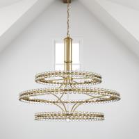 24 Light Chandelier by Crystorama - Clover Collection, Aged Brass Finish - CLO-8000-AG