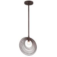 One Light Pendant by Crystorama - Doral Collection, Forged Bronze Finish - DOR-B7700-FB