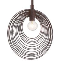 One Light Pendant by Crystorama - Doral Collection, Forged Bronze Finish - DOR-B7700-FB