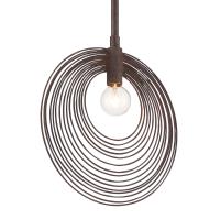 One Light Pendant by Crystorama - Doral Collection, Forged Bronze Finish - DOR-B7700-FB