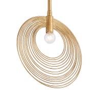 One Light Pendant by Crystorama - Doral Collection, Renaissance Gold Finish - DOR-B7700-RG