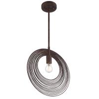 One Light Pendant by Crystorama - Doral Collection, Forged Bronze Finish - DOR-B7701-FB