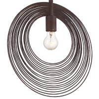 One Light Pendant by Crystorama - Doral Collection, Forged Bronze Finish - DOR-B7701-FB