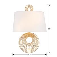 Two Light Wall Sconce by Crystorama - Doral Collection, Renaissance Gold Finish - DOR-B7702-RG