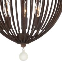 Three Light Flush Mount by Crystorama - Duval Collection, Forged Bronze Finish - DUV-620-FB