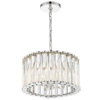Four Light Pendant by Crystorama - Elliot Collection, Polished Nickel Finish - ELL-B3004-PN
