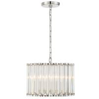 Four Light Pendant by Crystorama - Elliot Collection, Polished Nickel Finish - ELL-B3004-PN