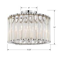 Four Light Semi Flush Mount by Crystorama - Elliot Collection, Polished Nickel Finish - ELL-B3004-PN_CEILING