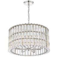 Six Light Chandelier by Crystorama - Elliot Collection, Polished Nickel Finish - ELL-B3006-PN