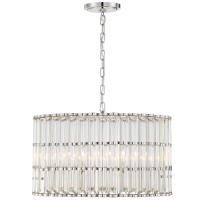 Six Light Chandelier by Crystorama - Elliot Collection, Polished Nickel Finish - ELL-B3006-PN