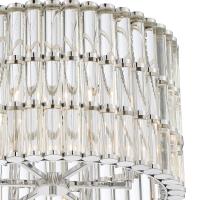 Six Light Chandelier by Crystorama - Elliot Collection, Polished Nickel Finish - ELL-B3006-PN
