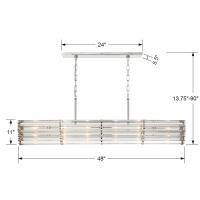 Six Light Chandelier by Crystorama - Elliot Collection, Polished Nickel Finish - ELL-B3007-PN