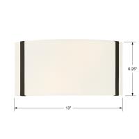 Two Light Wall Sconce by Crystorama - Fulton Collection, Black Finish - FUL-902-BK