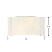 Two Light Wall Sconce by Crystorama - Fulton Collection, Polished Nickel Finish - FUL-902-PN