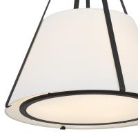 Three Light Pendant by Crystorama - Fulton Collection, Black Finish - FUL-904-BK