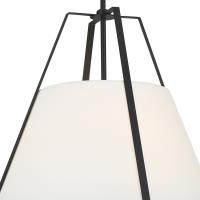Three Light Pendant by Crystorama - Fulton Collection, Black Finish - FUL-904-BK
