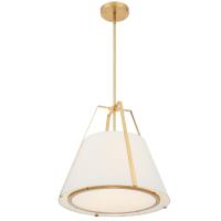 Three Light Pendant by Crystorama - Fulton Collection, Antique Gold Finish - FUL-904-GA
