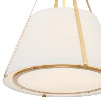 Three Light Pendant by Crystorama - Fulton Collection, Antique Gold Finish - FUL-904-GA