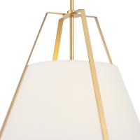 Three Light Pendant by Crystorama - Fulton Collection, Antique Gold Finish - FUL-904-GA